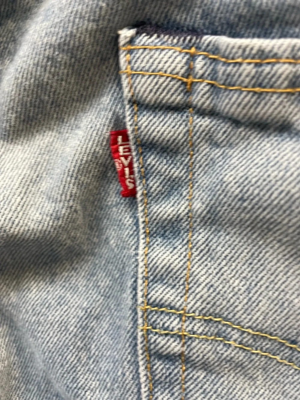 Big E 501 Levi’s vintage button fly jeans light blue men sz  33x34